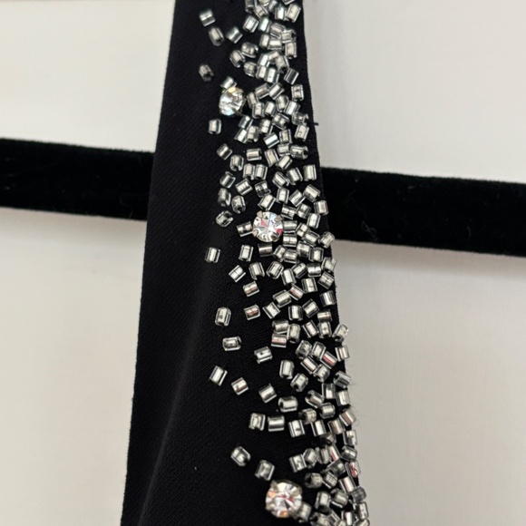 Vintage Black Long Crystal Embellished Evening Gown - Perfect for the Holidays - Picture 4 of 9